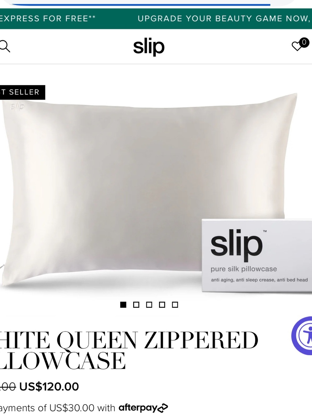 SLIP Pure Silk  ANTI-AGING, ANTI-SLEEP CREASE, ANTI-BED HEAD, Pillowcase